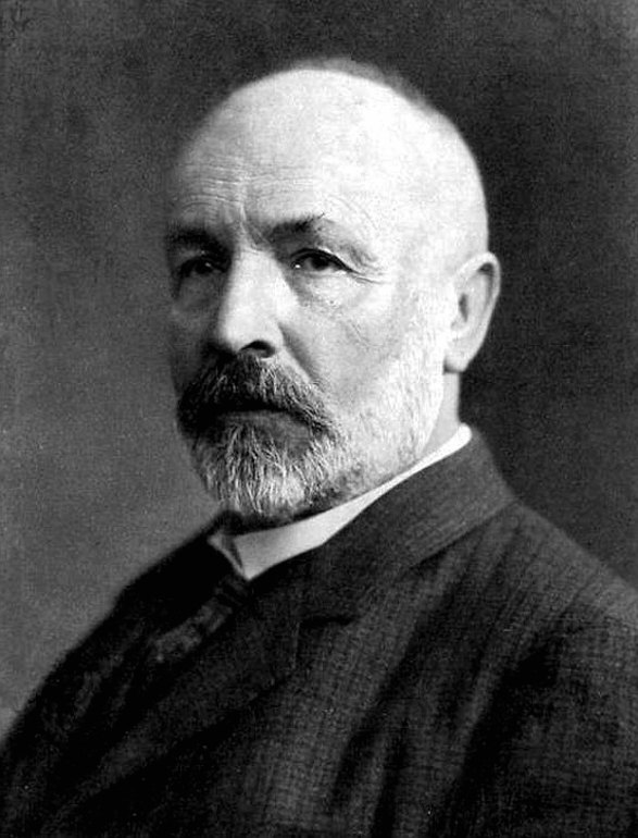 Photo portrait (black and white) of Georg Cantor.